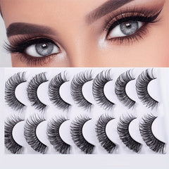 7 Pairs of Natural Looking False Lashes for Makeup Collection