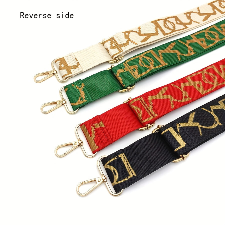 Geometric Pattern Bag Strap Wide Adjustable Shoulder Replacement