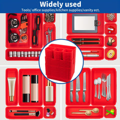 45pcs Tool Storage Box Divider Set Desk Drawer Garage Organization