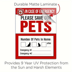 4pcs Pet Alarm Window Sticker Fire Safety