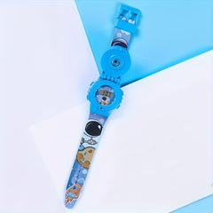 Cartoon Astronaut Kids Electronic Watch with Rotating Cover