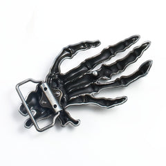 Skull Hand Rhinestone Belt Buckle Rock Punk Metal Accessories