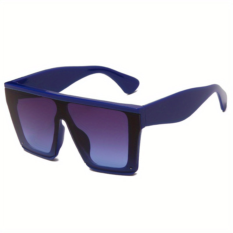 Large Square Sunglasses Flat Top Anti Glare UV400 Summer Beach Travel