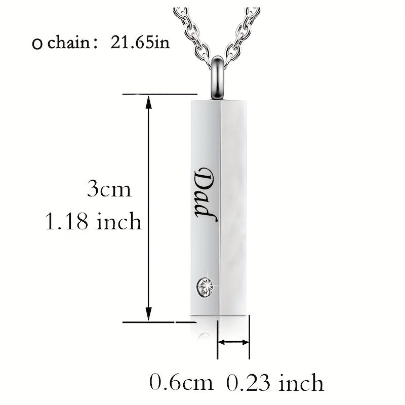 Pet Memorial Necklace Stainless Steel Crystal Pendant Cremation Urn