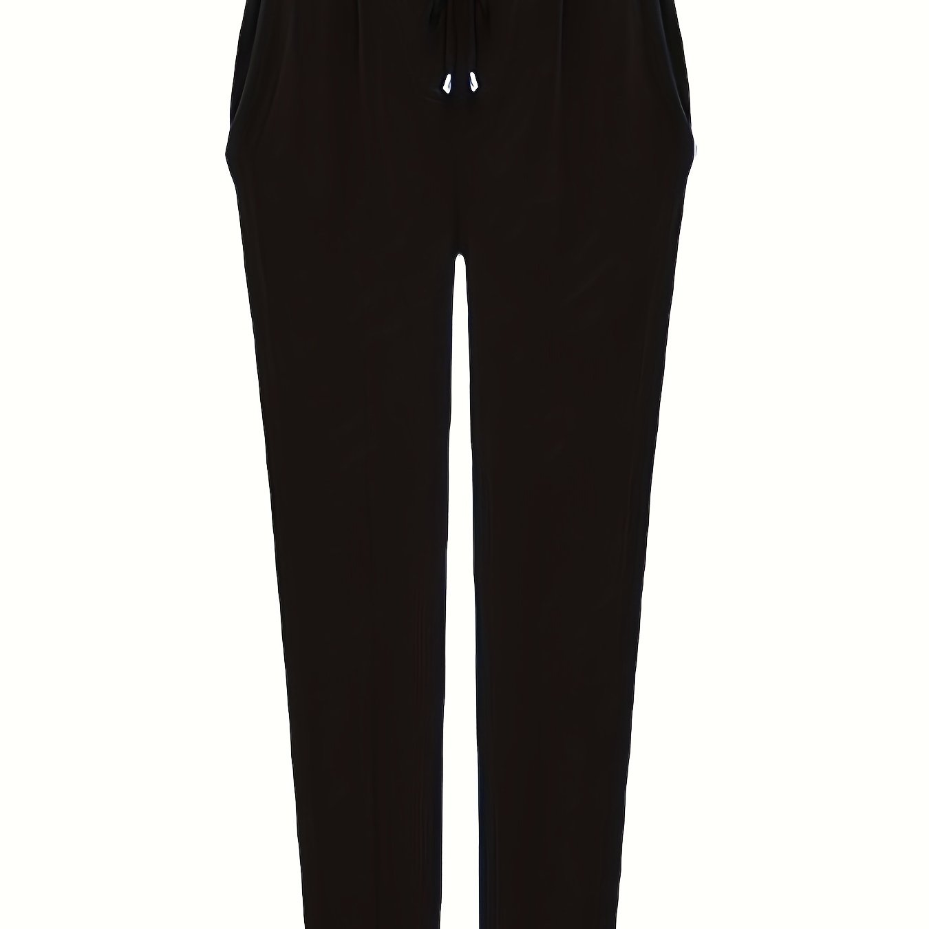  Casual Pants Women's Plus Solid Elastic Drawstring