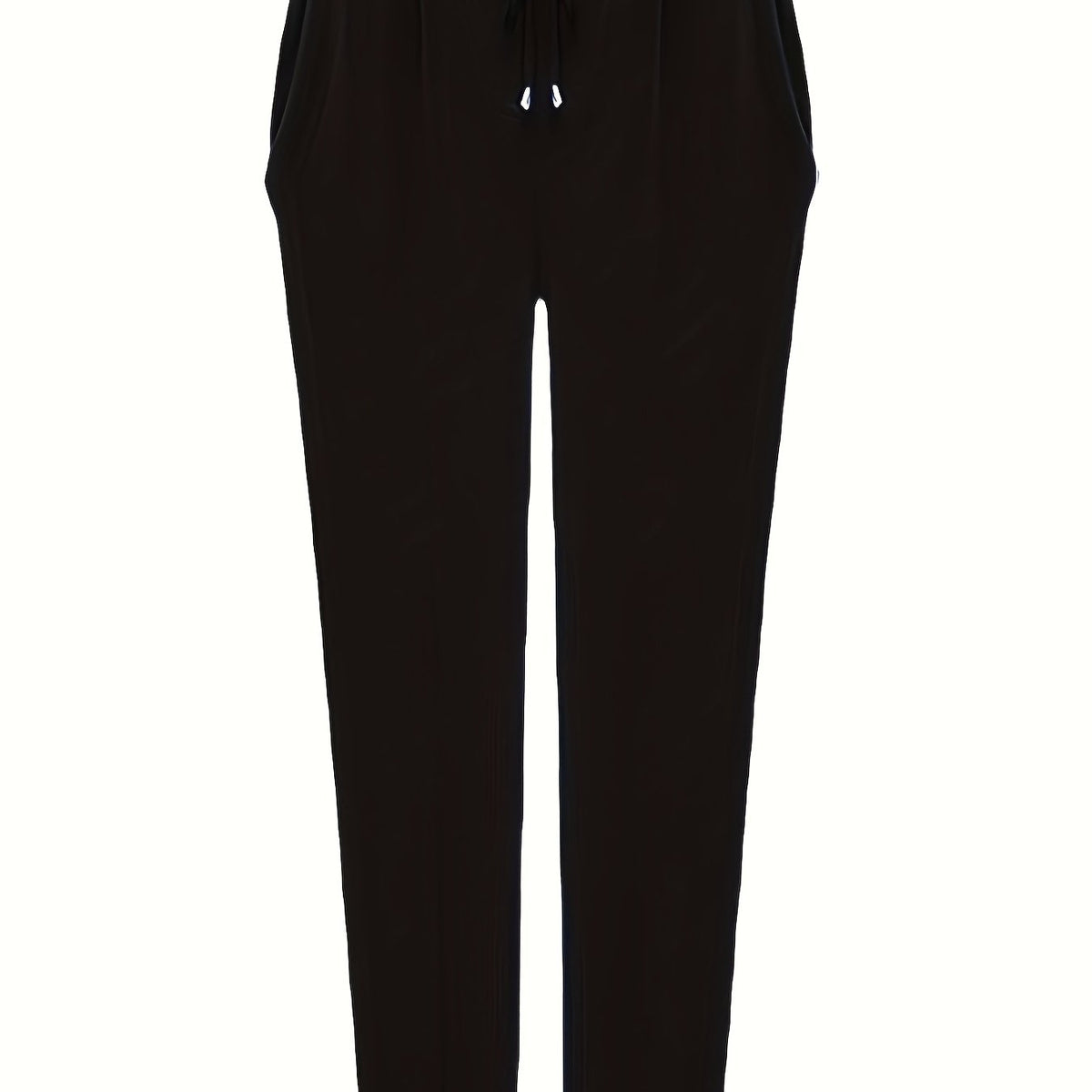  Casual Pants Women's Plus Solid Elastic Drawstring