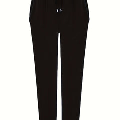  Casual Pants Women's Plus Solid Elastic Drawstring