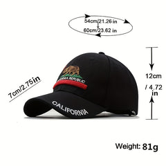 Street Canvas Baseball Cap Summer Letter Embroidery Peaked Cap