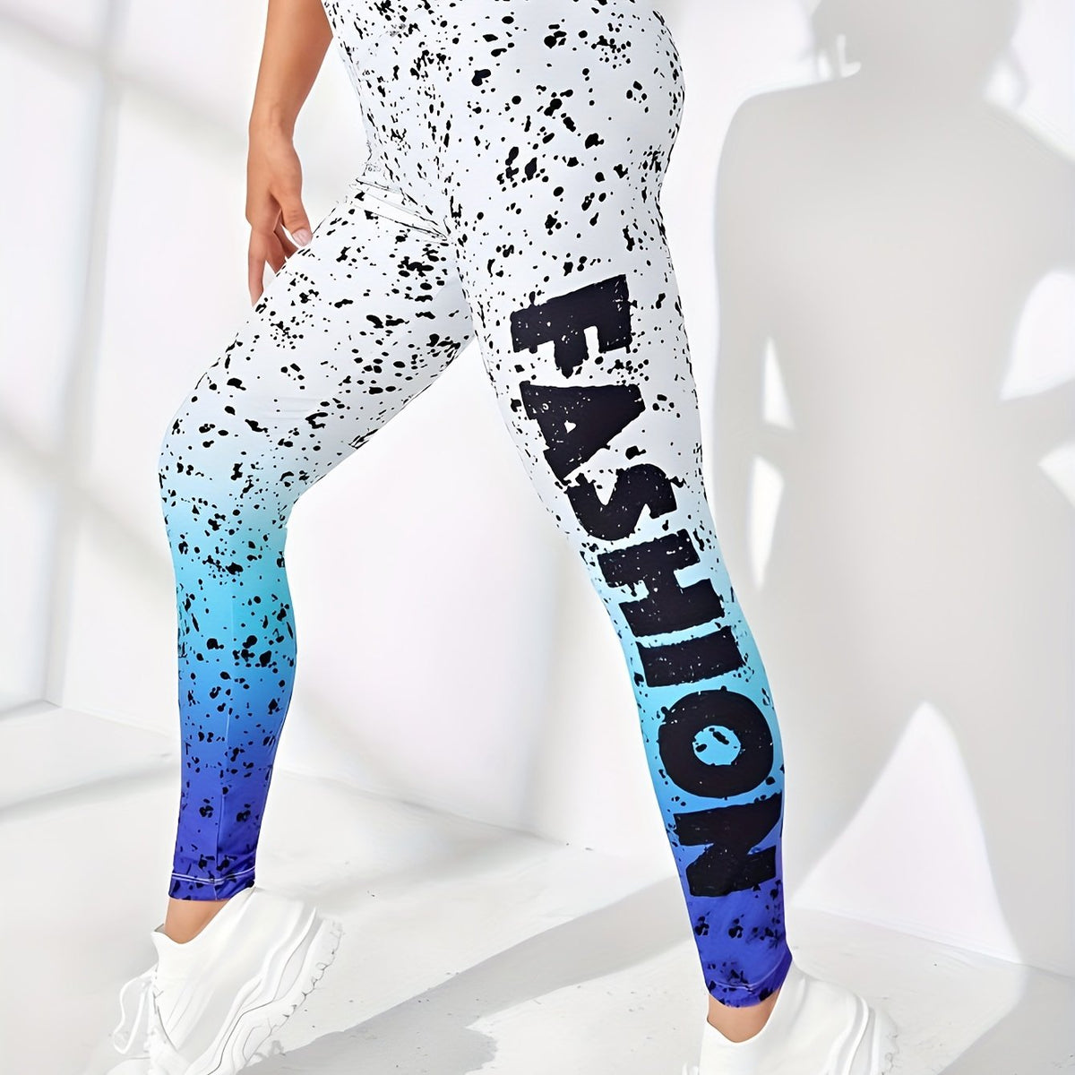Gradient Print Yoga Fitness Leggings for Women