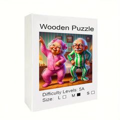 Charming Dancing Couple Wooden Jigsaw Puzzle