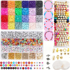 Polymer Clay Beads Kit for Bracelet Making - 7000pcs
