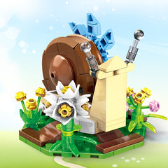 Creative Snail Building Blocks Set Animal Series Gift Cultivates Stacking Skills