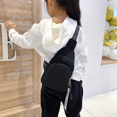 Kids Crossbody Bag With Letter Pattern Shoulder Strap