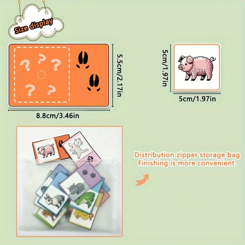 Animal Footprint Toy for Kindergarten Cognitive Development