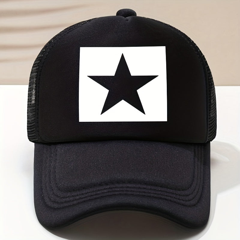Pentagram Printed Unisex Baseball Cap Hip Hop Mesh Trucker Hat