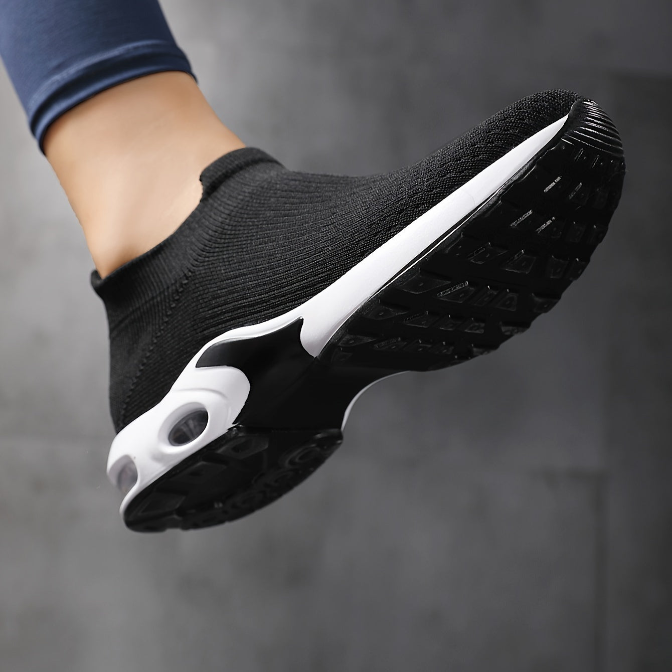 Women's Air Cushion Woven Socks Sneakers Slip-on Walking Shoes