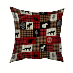 4PCS Christmas Plaid Throw Pillow Cover for Cushion Bed Couch Sofa