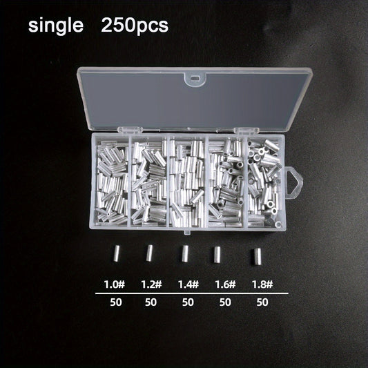 Alum. Fishing Crimping Sleeves Double Strength Connectors