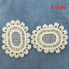 DOLLHOUSE 5 Oval Table Mat Lace Edged Round Placemat Dining Mat