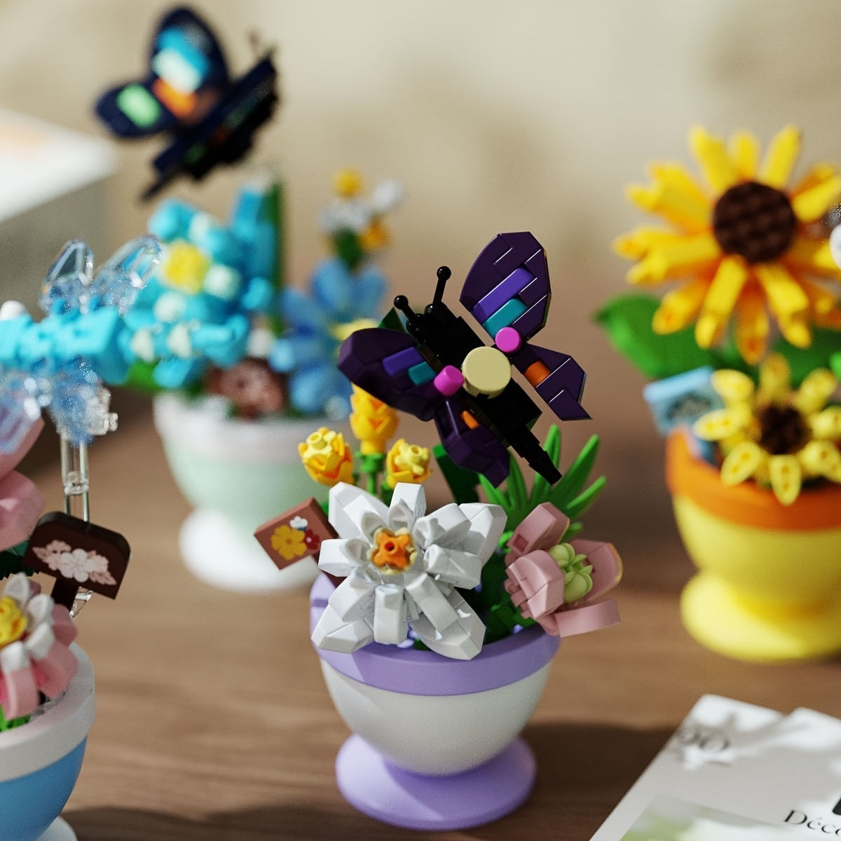 Eternal Flower Potted Plant Building Blocks Toy