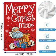 2pcs Christmas Red Surf Santa Towels Soft Quick Drying