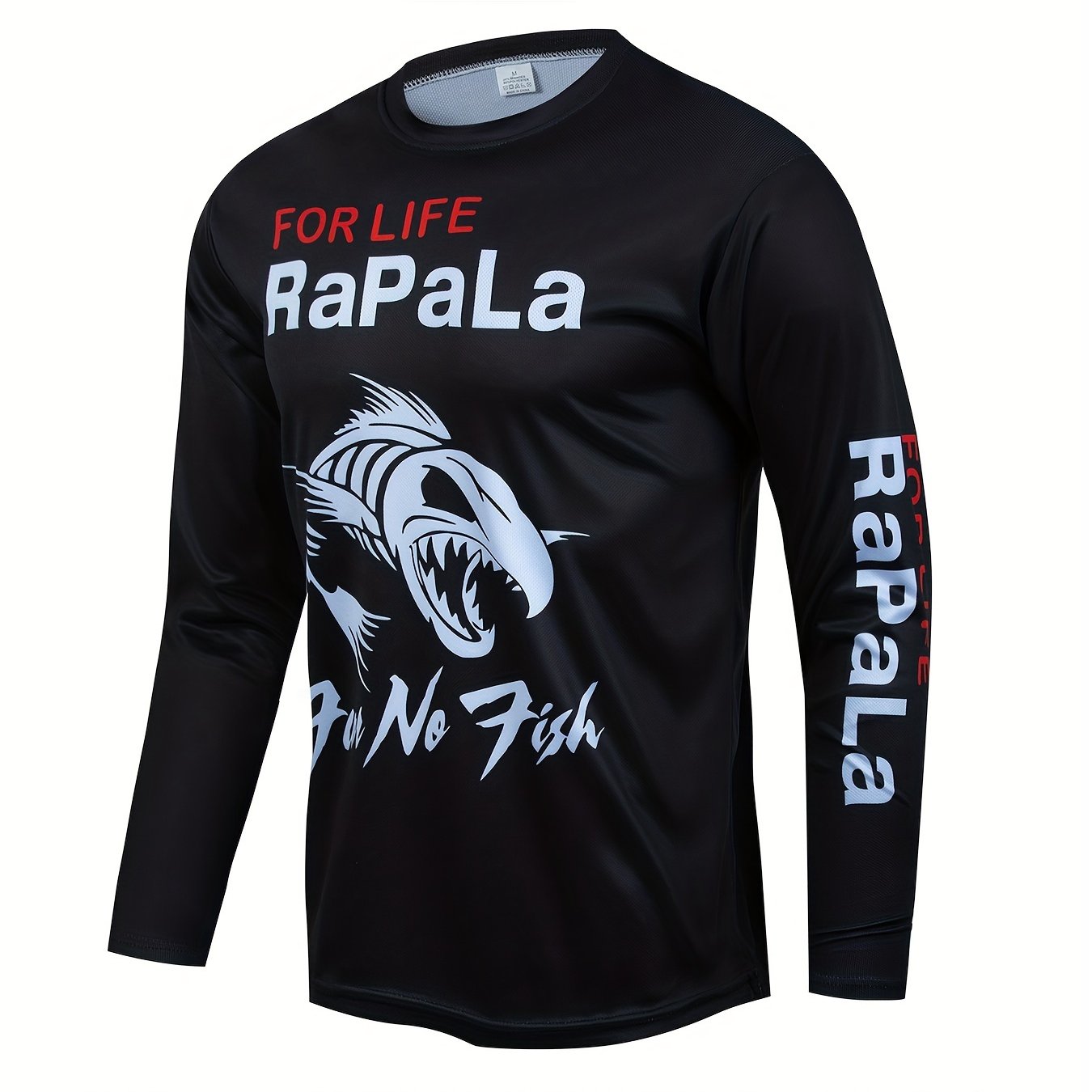 Men's Fish Bone Pattern Shirt Casual Crew Neck Long Sleeve Tee Top