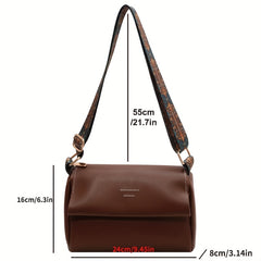 Retro Shoulder Bag Solid Casual PU Leather Messenger Bag Women's Everyday