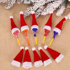 Christmas Hat Lollipop Design Non-woven Small Hat for Home Holiday Party Decor