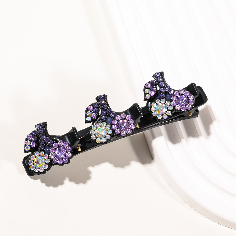 Crystal Stone Flower Hair Clip Braided Hair Accessories