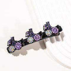Crystal Stone Flower Hair Clip Braided Hair Accessories