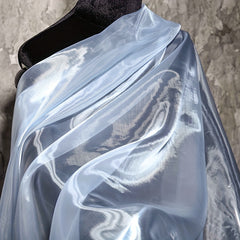 Green Silky Satin Fabric Liquid Texture for Shawl Traditional Chinese Costume