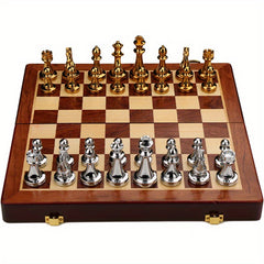 Solid Wood Chess Set with Metal Weighted Pieces