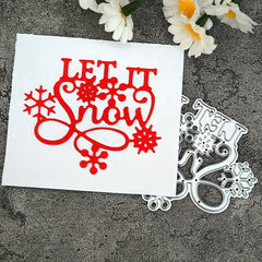 Let It Snow Cutting Die For Scrapbooking Blade Background Stencil Card