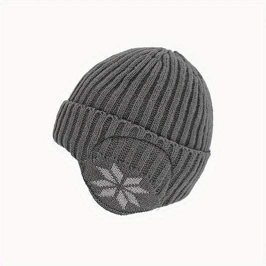 Snow Flake Pattern Earmuff & Beanie Set