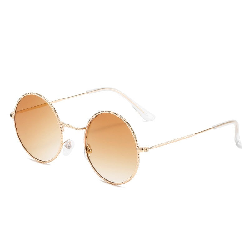 ENSAEJOE Round Frame Retro Men's Glasses Casual Sports Sunglasses