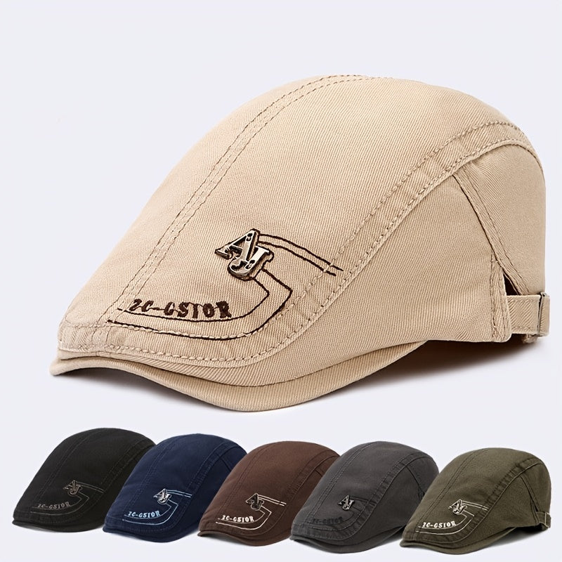 Pure Cotton Men's Beret Casual Peaked Cap