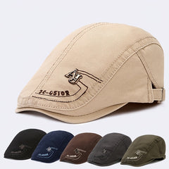 Pure Cotton Men's Beret Casual Peaked Cap