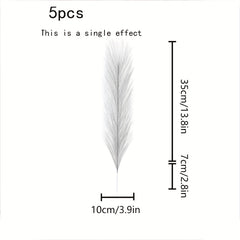 5pcs Reed Grass Decorations Window and Party Supplies