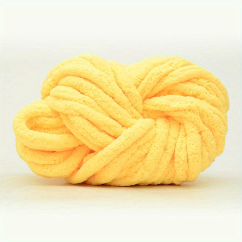 2 Skeins Solid Chunky Chenille Yarn DIY Arm Hand Knitting Hat Scarf