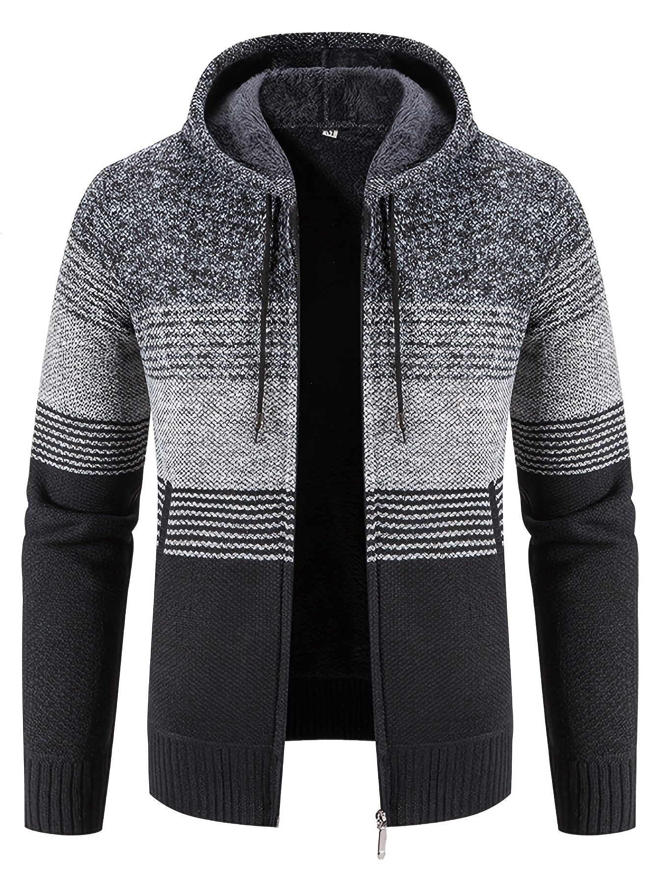 Men's Plush Hooded Sweater for Fall Winter