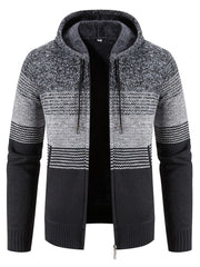 Men's Plush Hooded Sweater for Fall Winter