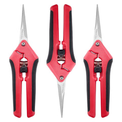 3pcs Pruning Shears Straight Blades Stainless Steel Pruning Scissors