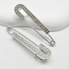Rhinestone Safety Pins Brooches Women Girls Clothing Decoration