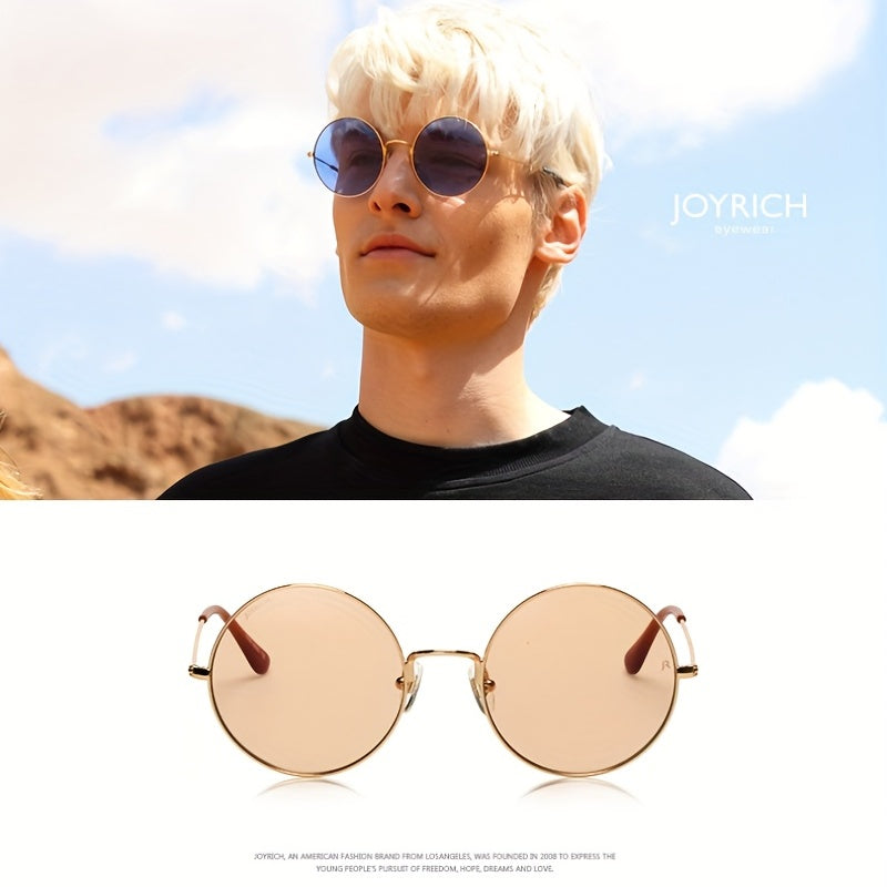 Retro Round Frame Men's Sunglasses Anti UVA UVB