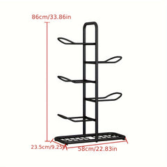 Iron Frame Sports Ball Storage Rack Volleyball Storage Shelves