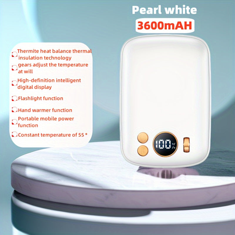 Rechargeable Hand Warmers 3600mAh Three Lighting Modes Temperature Adjustable