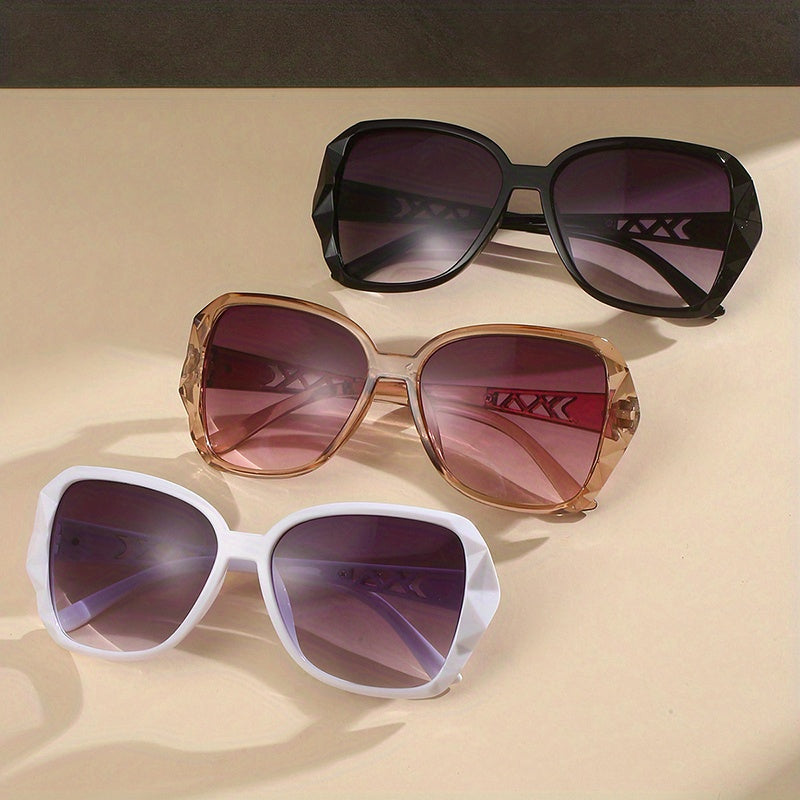 3 Pairs Large Cat Eye Sunglasses For Women Men UV400 Sun Shades