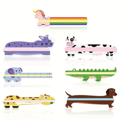 7pcs Animal Highlight Bookmarks Reduce Visual Stress Reading Tracking Rulers