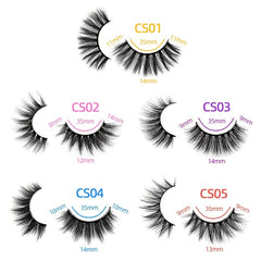 Fluffy False Eyelashes Wispy Voluminous 3D Faux Mink Lashes 10-100 Pairs