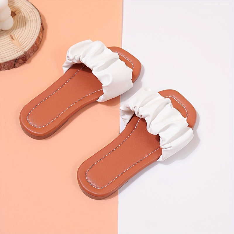 Girls Non Slip Lightweight Open Toe Slippers for Indoor Pool